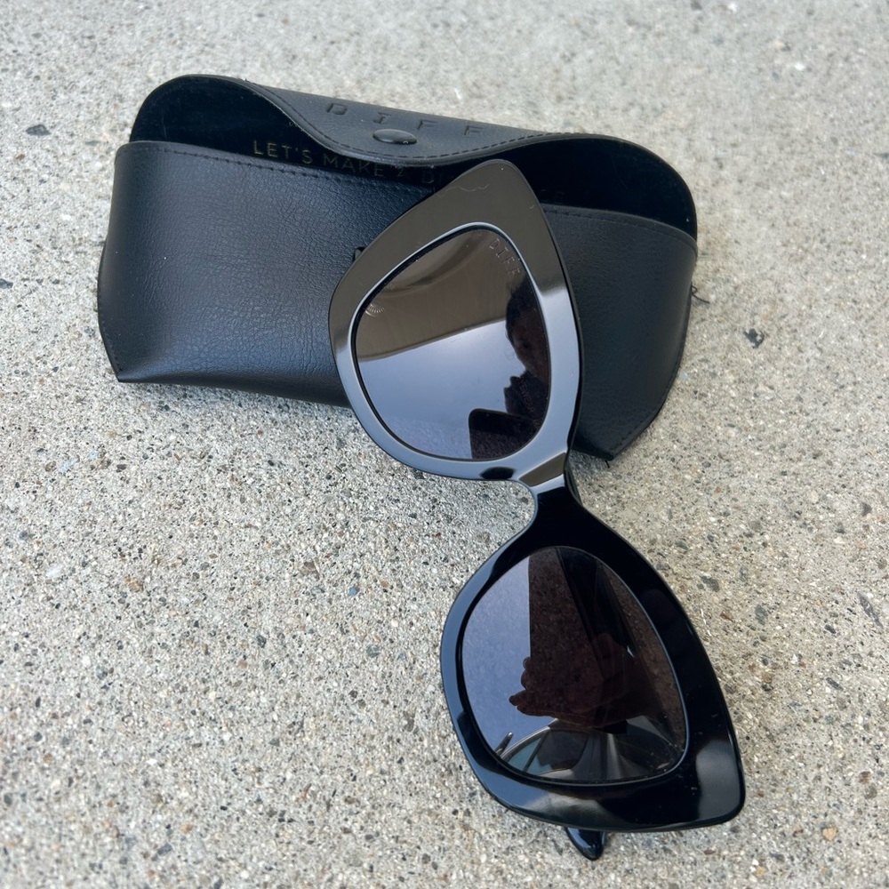 DIFF Eyewear, Chic Black Cat-Eye Sunglasses
